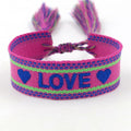 Ethnic Style Jewelry Embroidered Name Wristband LOVE Letter Tassel Bracelet Advertising Promotion Gift Bracelet