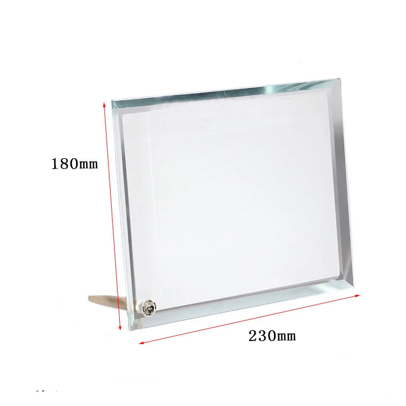 BL-05 180X230X10mm Sublimation Blank Glass Photo Frame with Holder for Decorations/Gifts/Memories/Weddings/Hotels
