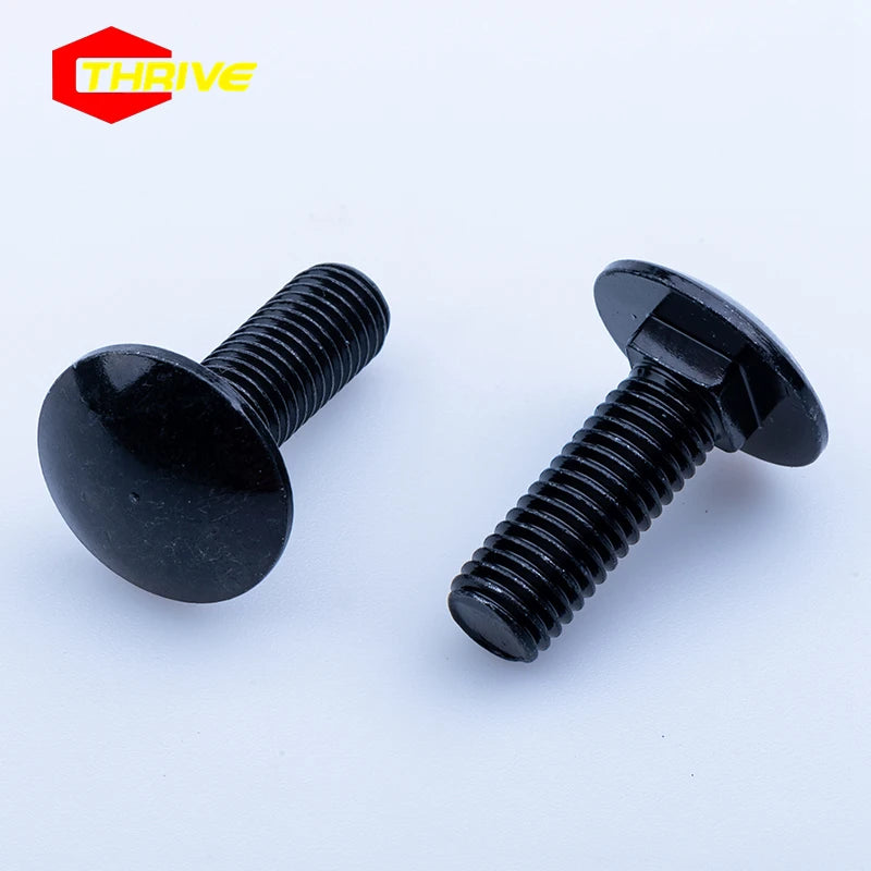 Carriage Bolts Color Black DIN ANSI M4 M5 M6 M8 M10 1/4 3/8 3/4 Carriage Bolts Screw Automobile Screw Long Carriage Bolts