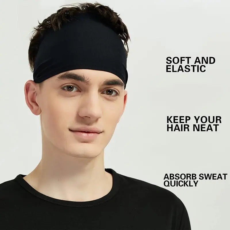 Tu Non-Slip Dry Soft Yoga Sport Sweatproof Summer Protection Thin 100% Cotton 4.5cm Luxury Headband Workout Exercise Running