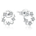 Wholesale Trendy Dainty Customized CZ Stone Jewellery Gifts OEM ODM Women Rhodium Plated Star Sterling Silver 925 Stud Earrings
