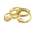10mm-35mm Solid Brass Flat and Round Wire Split Key Ring