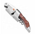 WS20 Double Hinge Rose Wood Steel Flat Multi Function Wine Bottle Opener Wooden Handle Corkscrew