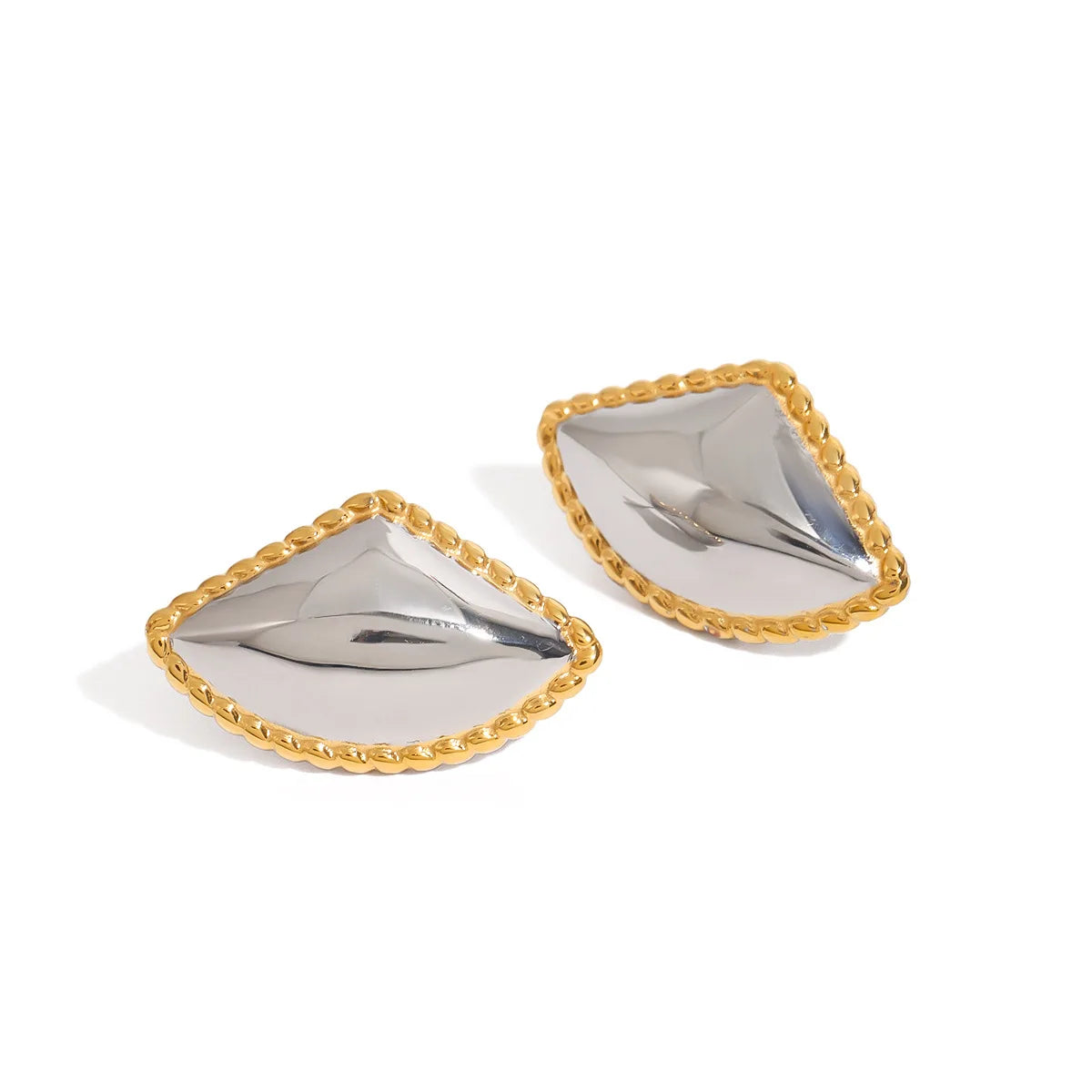 Mix Color Heart Jewelry Fashion Stud Earrings Waterproof Jewelry Tarnish Free 18K Gold Plated Stainless Steel Earrings