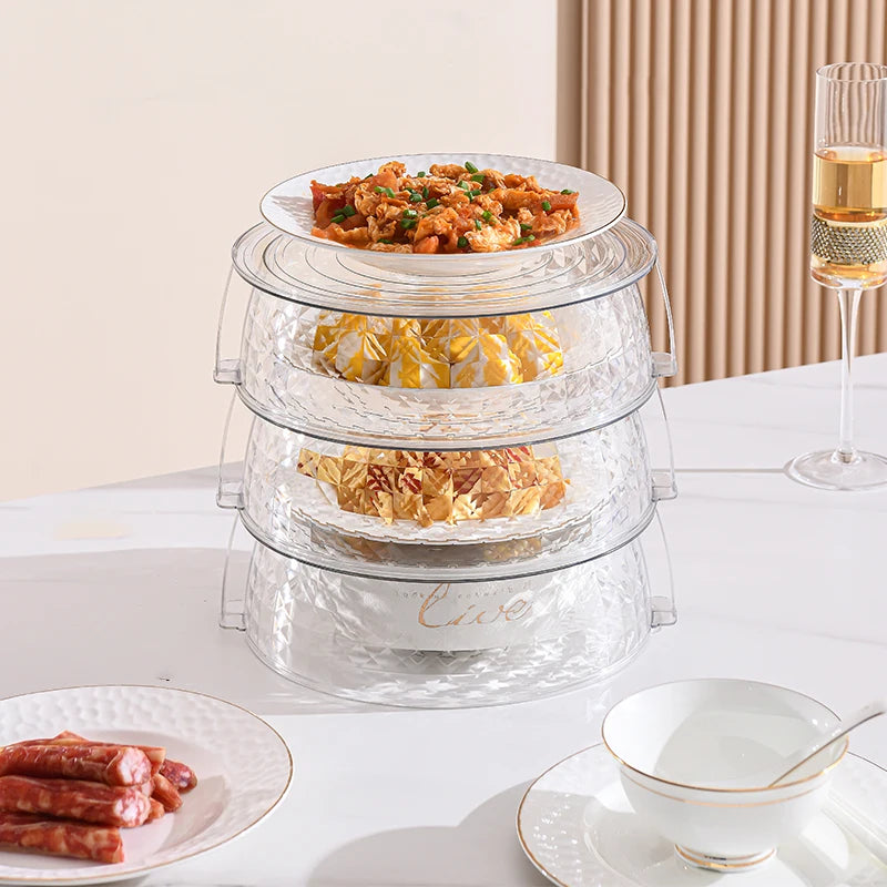 New 3 Layer Multifunction Eco Friendly Kitchen Food Fresh Cover Keeping Insulation Multi-layer Food Dish Cover