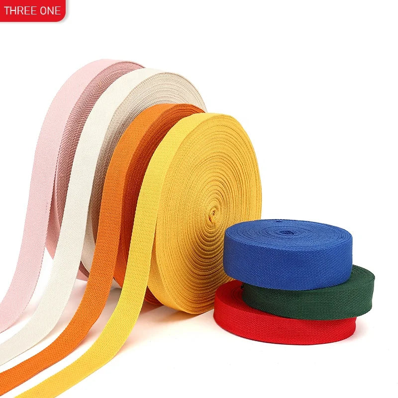 Direct Sales from Manufacturers Recyclable Cotton and Polyester Webbing Strap Custom Colorful Canvas Bag Webbing Ribbon
