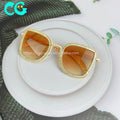 Creative Alloy Chain Temples Diamond Sunglasses Women Fashion Vintage Rimless Irregular Men Rhinestones Sunglasses Accessories