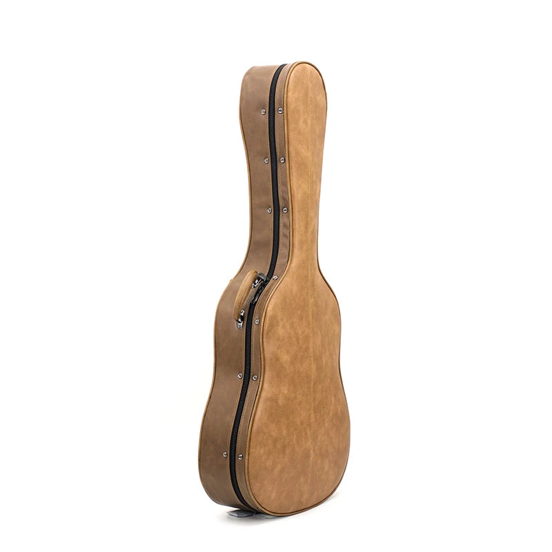 Wholesale Guitar Cases Factory Price RM FCC-D-04 Waterproof Brown Foam Leather Exterior Double 600D Cover Adjustable Comfortable