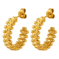 New Summer Trend Earrings with Round Bead Design Brass Earrings