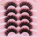 Abestyou 5pair Fluffy Mink Lashes 8-25mm Lashes Dramatic Thick Volume Natural Eyelashes Make up Eye Lashes
