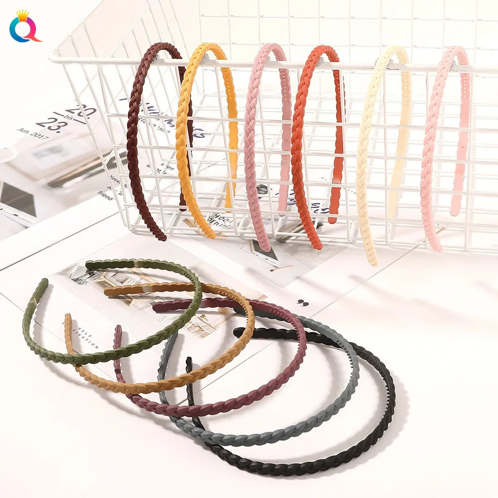 QIYUE Frosted Color Female Headband Korea Toothed Bangs Hairpin Simple Wavy Pressure Hair Accessories