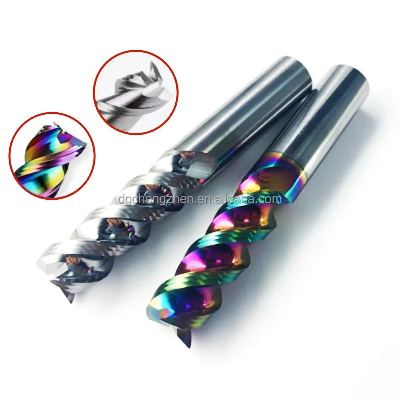 Single Crystal Diamond Milling Cutter Tool Single Flute Tungsten End Mill Key Seater Router Bit 55HRC CNC Machining Center OEM
