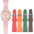 Curved Ends Watch Accessories Water Ghost GMT Sports Silicone Watch Strap Waterproof Rubber Watch Band Fit for Rolx 20/21/22mm