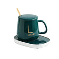 Madou Luxury Exquisite Ceramic Coffee Mug Set with Lid Constant Temperature Heating Pad Various Holiday Gifts Cute Design Style