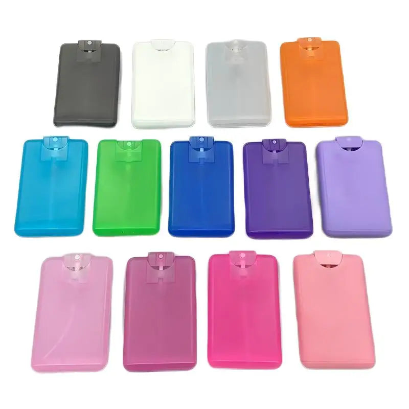 Lovely Design Sublimation Alcohol Recyclable Pressure 20ml Plastic PP Color Spray Empty Credit Card Spray Bottle for Perfume