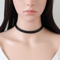 Dark Style Princess Collar Gothic Accessories Black Leather Cold Vintage Lolita Aesthetic Chain Necklace