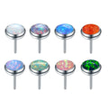 G23 Titanium 16G Threadless Push Pin Opal Lip Piercing Jewelry Opal Labret Titanium Piercing Jewelry