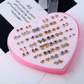 Crystal Flower Cross Animal Silver Gold Rose Gold Plated 2021 Earrings Plastic Hoop Stud Earrings Jewelry Ear Studs