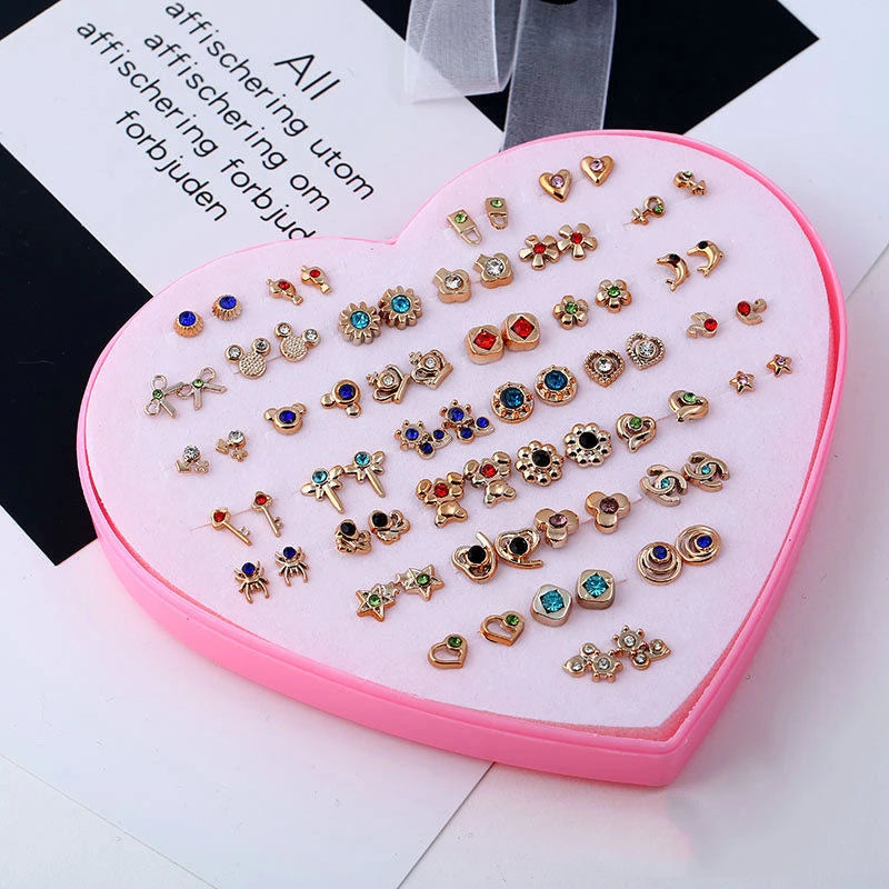 Crystal Flower Cross Animal Silver Gold Rose Gold Plated 2021 Earrings Plastic Hoop Stud Earrings Jewelry Ear Studs