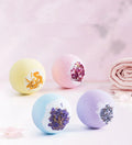 Wholesale Customized Packaging 100g Ball Shape Bath Bomb with Dried Flower