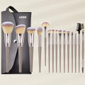 Luxury Makeup Brush Set for Eye Foundation Lip Custom Logo Make up Brushes 15pcs Professional Makeup Brush Set with PU Bag