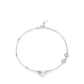 Hot Sale Bracelet 925 Sterling Silver Love Heart Zircon Niche Design Simple Bracelets for Women Jewelry Making