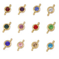 Wholesale 6.5mm Stainless Steel 12 Zodiac Birthstone Charm Accessories for Bracelets Necklace Making Diy