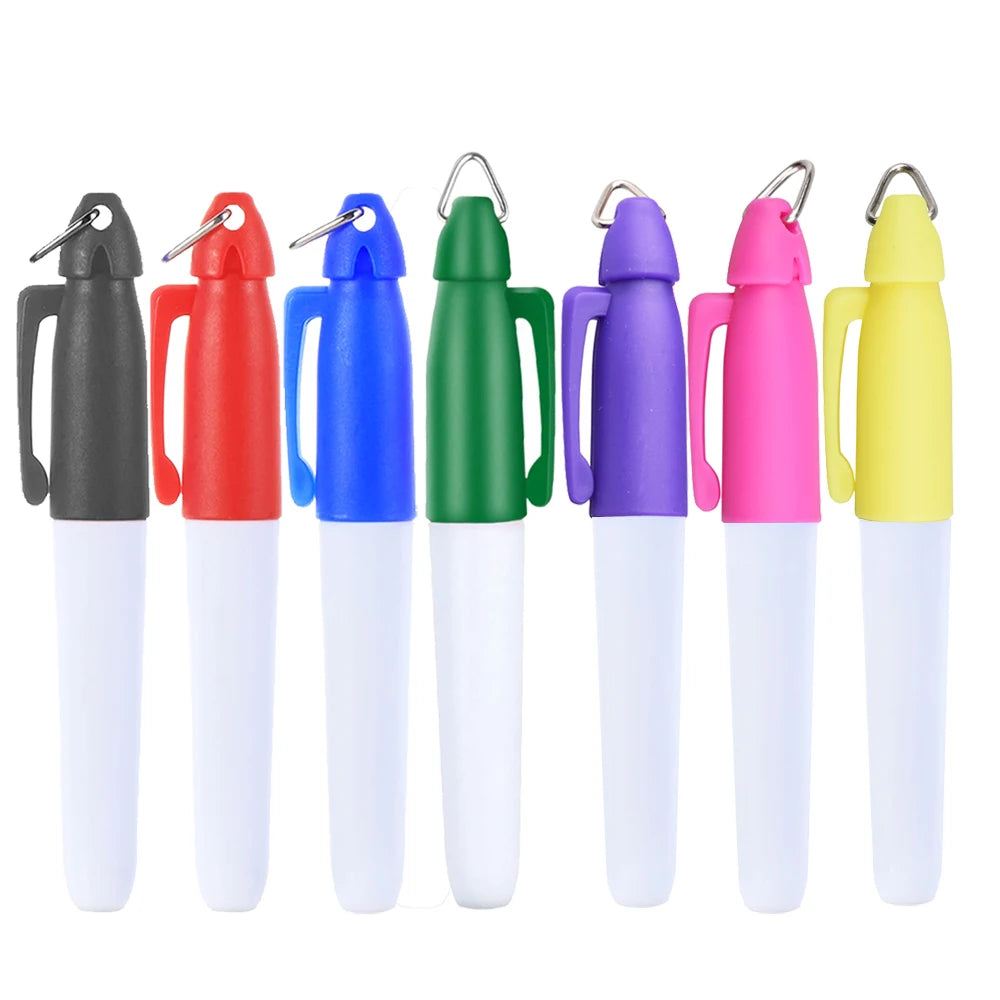 Factory Priced Durable Mini Golf Ball Marking Pen Washable Plastic Ball Markers with Triangle Hook Golf Ball Line Liner