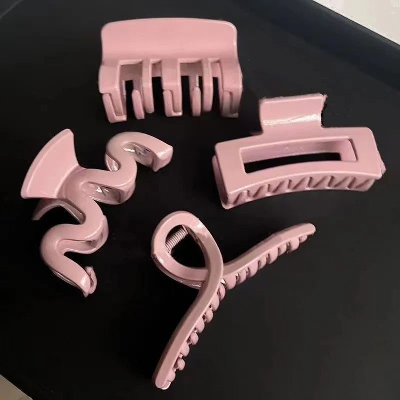 Summer New Cream Pink Acrylic Back Head Hairpin Head Ornament Hair Claw Catch Clips Shark Clip