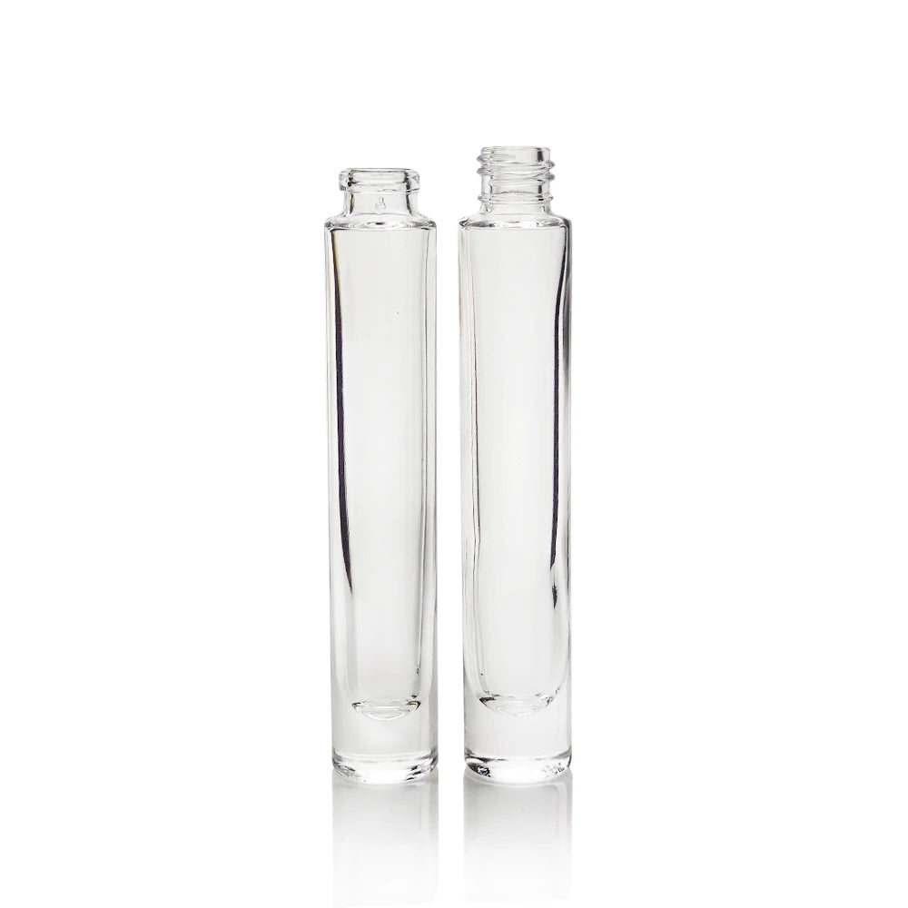 Clear Glass Cylinder square Shaped Easy Carry Thick Bottom Travel Parfum Bottle Essential Oil Body Deodorant Bottle 10ml