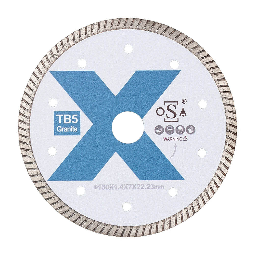 RAIZI Hot Sales Super Quality 6inch/150mm TB5 Universal Granite  Turbo Diamond  Cutting Saw Blade Used for  Granite Quartzite
