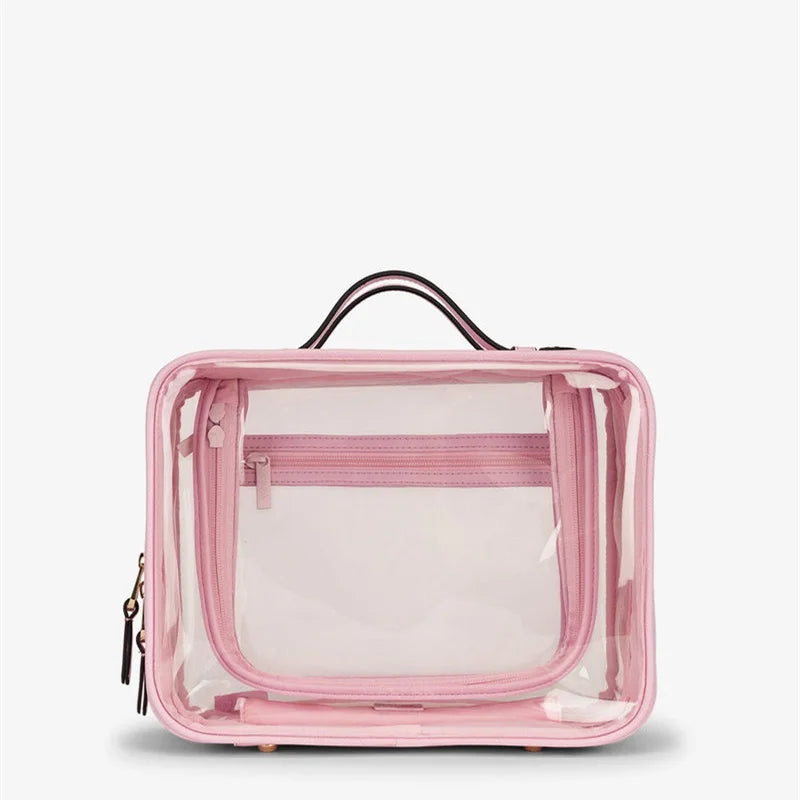 FAMA Factory Toiletry Organizer Custom PU & PVC Travel Bags Portable Cosmetics for Women Holder Beauty Brush Makeup Bag