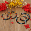 Boho Miyuki Seed Beads Handmade Glass Beads Earrings Beaded Statement Earrings Girls