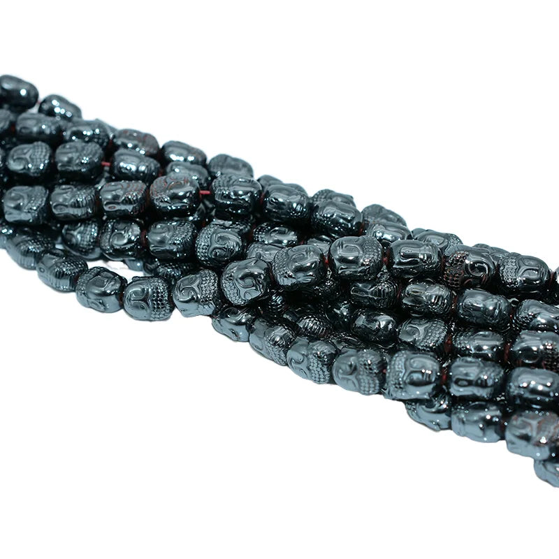 Wholesale DIY Jewelry Making Beads-Natural Hematite Buddha Charm Gemstones
