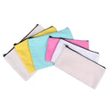 Custom Logo Eco-Friendly Zippered Pouch Travel for Cotton Canvas Cosmetic Makeup Bag Pen Case Storage Fashion Large