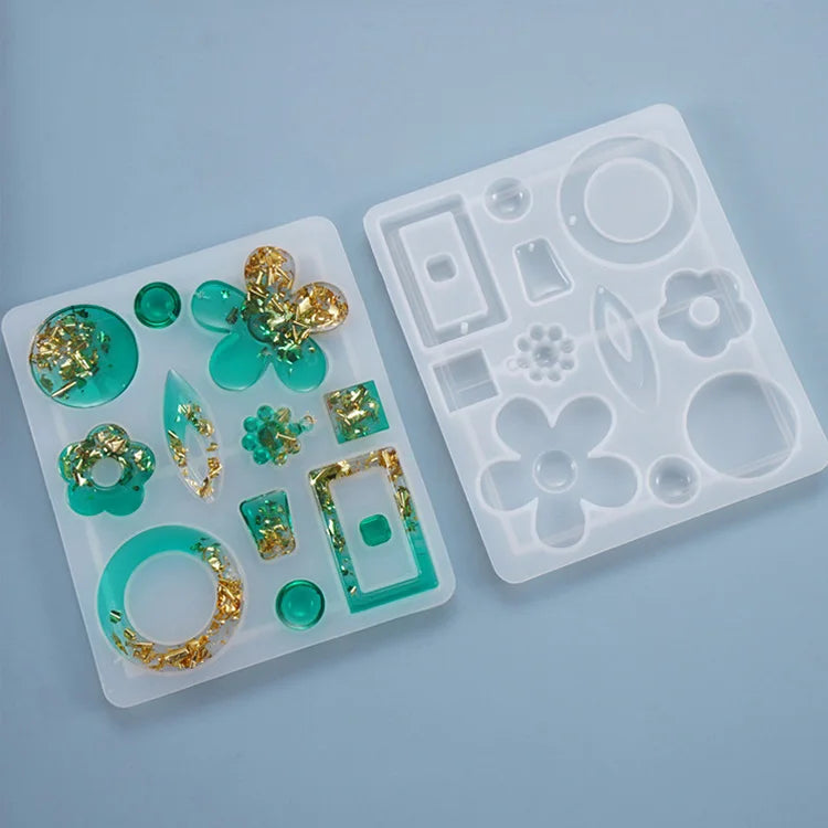 Resin Jewelry Molds Epoxy Resin Earring Molds for Jewelry Making Silicone Molds Earring Molds for Epoxy Pendant Earrings Making