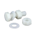 M20 X 60mm Nylon Hexagon Screws and Nuts Plain Pad Set Plastic Insulated Plastic Hex Head Bolts