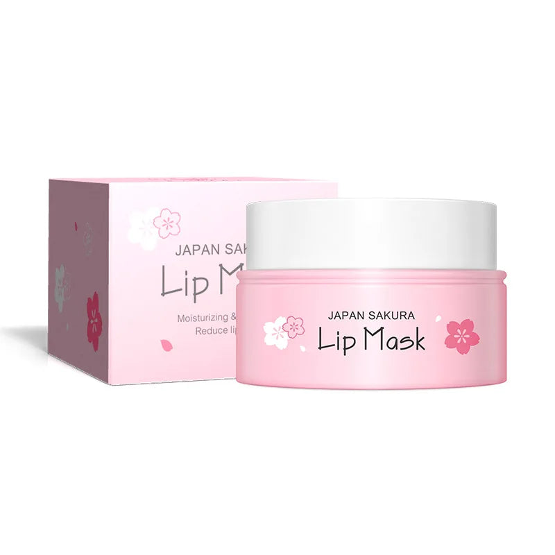 LAIKOU Lip Care Moisturizing Peeling Reduce Lip Lines Repairing Natural Sakura Lip Mask