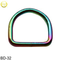 Wholesale 25mm Purse Metal D Buckle Hardware Dog Collar Adjustable Metal Stripe Rainbow Color d Ring Parts for Leather Wallet