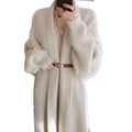 Autumn and Winter Coat 2026 New Loose Over-the-knee Long-sleeved Heavy  Coat With Belt Elegant Temperament Ladies Coat