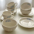Solhui Korean Ins Ceramic Blue French Dinnerware Breakfast Dessert Plates