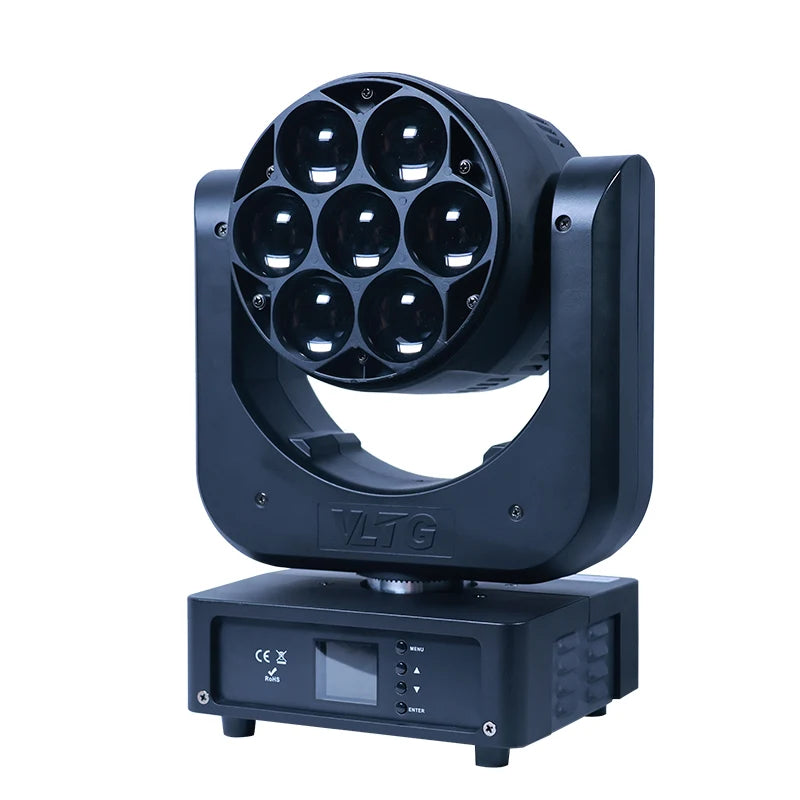 VLTG High Quality Led 7*40W Zoom Dj  Wash Moving Head  Stage Lights Bee Eye for Disco Stage Wedding Party