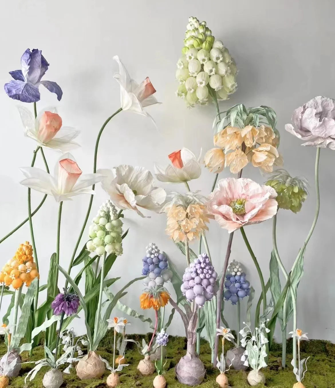 F-BF0237 Handmade Crepe Paper Flower Large Colorful Paper Flower Wedding Event Decoration Home Event Decor