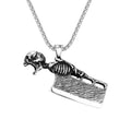 Wholesale Custom Fashion Men Necklace Jewelry Box Chain Skull Pendant Stainless Steel Necklace for Man
