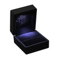 Customized Your Logo- Luxury Black LED Ring Box Removable Replaceable Batteries Design