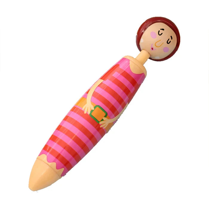 Fashion Japanese Novelty Doll Designed Plastic Logo Ballpoint Pens 0.7mm Inks Promotional Pen Environmentally Friendly High