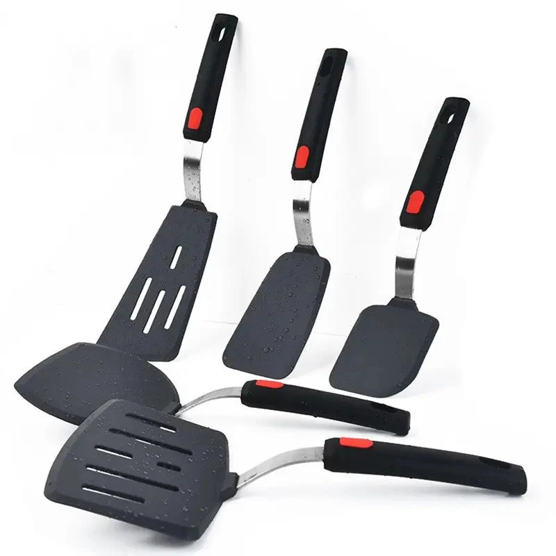 11 PCS Heat Resistant Kitchen Slotted Silicone Fish Spatulas for Nonstick Cookware