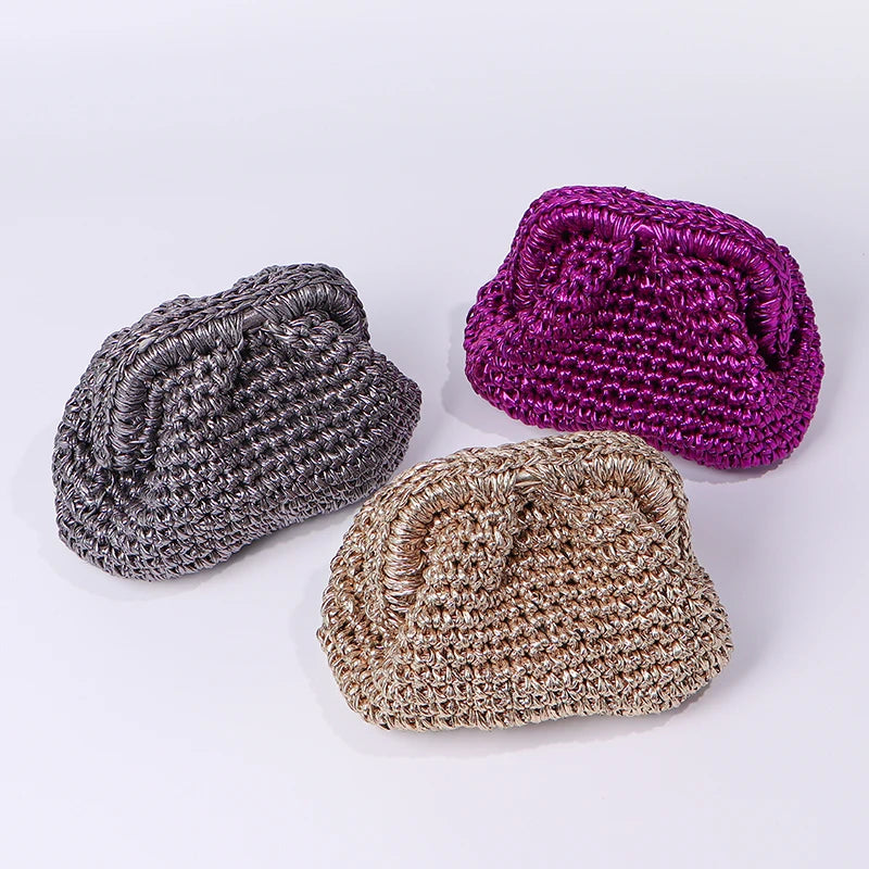 2025 New Fashion Crochet Handbag Handmade Small Crochet Woven Crochet Handbags for Women