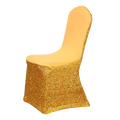 Glittery Chair Cover Banquet Dinning Polyester Spandex Stretch Covers  for Events