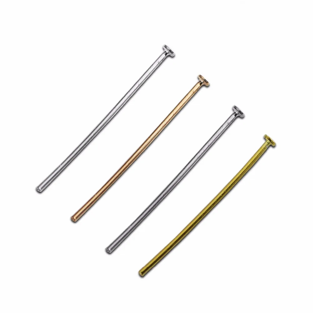 Sterling Silver Head Pins Flat Head Pin 0.5mm